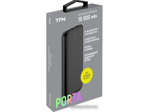 Внешний аккумулятор TFN Porta 10 10000mAh (черный)