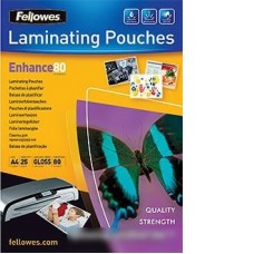 Пленка для ламинирования Fellowes Glossy Polyester Pouches А4, 80 мкм, 25 л