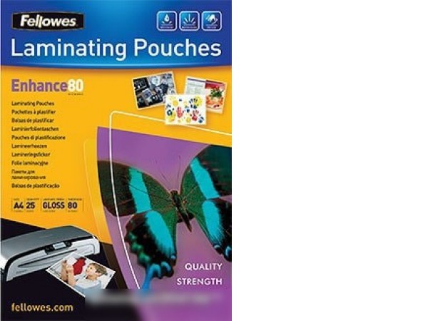 Пленка для ламинирования Fellowes Glossy Polyester Pouches А4, 80 мкм, 25 л