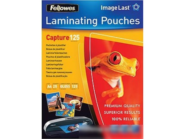 Пленка для ламинирования Fellowes Glossy Polyester Pouches А4, 125 мкм, 25 л