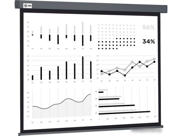 Проекционный экран CACTUS Wallscreen 180x180 CS-PSW-180X180-SG