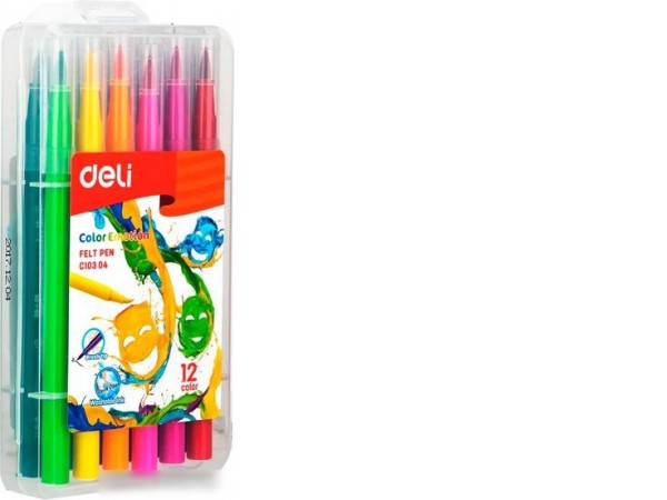 Фломастеры Deli Color Emotion EC10304 (12 цв)