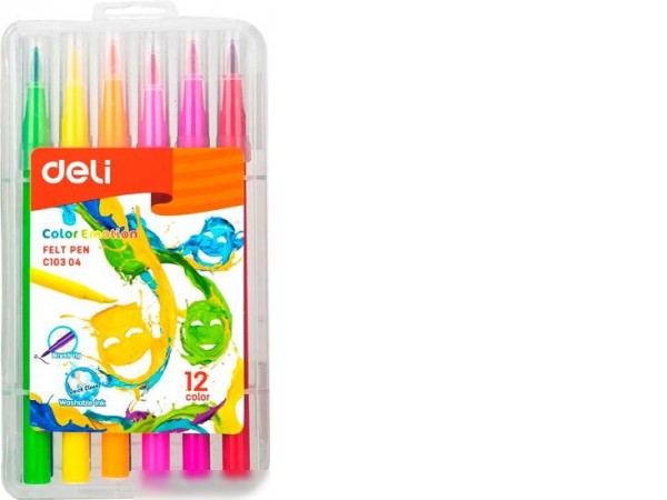 Фломастеры Deli Color Emotion EC10304 (12 цв)