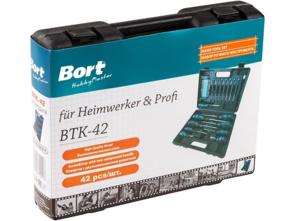 Универсальный набор инструментов Bort BTK-42 (42 предмета)