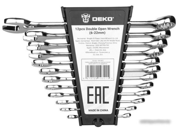 Набор ключей Deko DKHT12 (12 предметов)