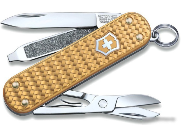 Нож-брелок Victorinox Classic Precious Alox 0.6221.408G (золотистый)