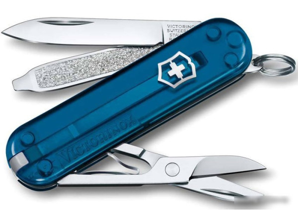 Мультитул Victorinox Classic SD Transparent (темно-синий)