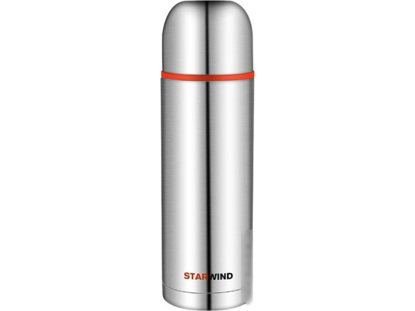 Термос StarWind 20-1000 1л (серебристый/красный)