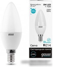 Светодиодная лампа Gauss Elementary E14 8Вт 4100K [33128]