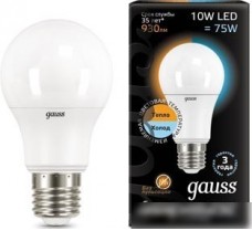 Светодиодная лампа Gauss E27 10 Вт 2700 K [102502110-T]