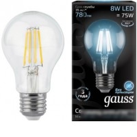 Светодиодная лампа Gauss Filament A60 E27 8 Вт 4100 К 102802208