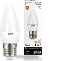 Светодиодная лампа Gauss Elementary E27 6Вт 2700K [33216]