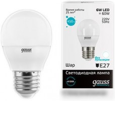 Светодиодная лампа Gauss Elementary E27 6Вт 4100К [53226]