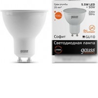 Светодиодная лампа Gauss Elementary GU10 5.5Вт 2700K [13616]
