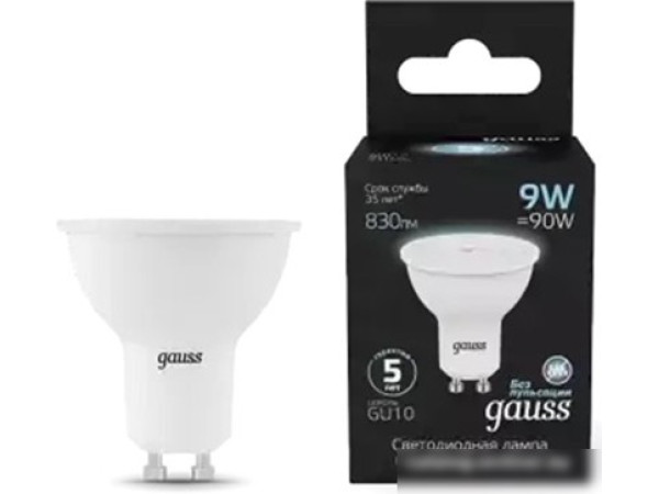 Светодиодная лампочка Gauss MR16 9W 830lm 4100K GU10 LED 101506209