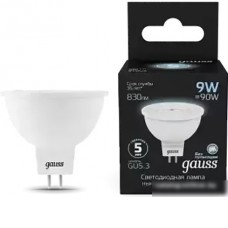 Светодиодная лампочка Gauss MR16 9W 830lm 4100K GU5.3 LED 101505209