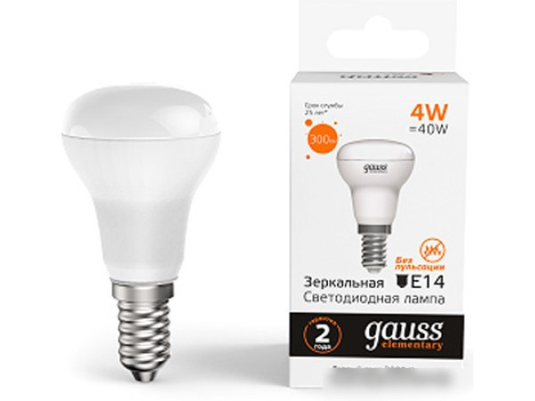 Светодиодная лампочка Gauss Elementary R39 4W 300lm 3000K E14 LED 63114