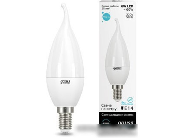 Светодиодная лампа Gauss Elementary E14 6Вт 4100K [34126]
