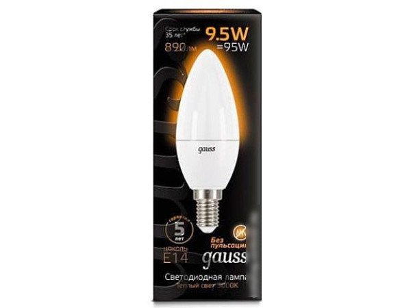 Светодиодная лампа Gauss LED Candle E14 9.5 Вт 3000 К 103101110