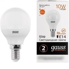 Светодиодная лампа Gauss E14 10 Вт 3000 К 53110