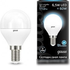 Светодиодная лампа Gauss E14 6.5 Вт 4100 К [105101207]