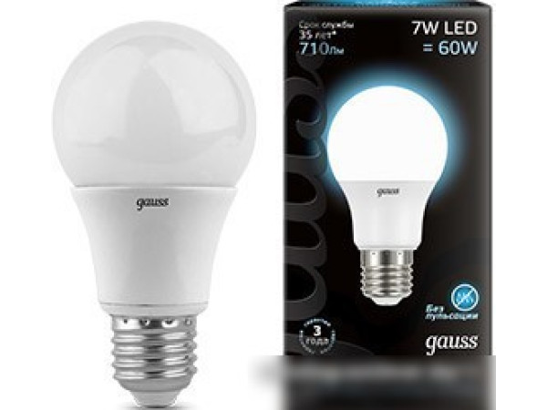 Светодиодная лампа Gauss E27 7Вт 4100K [102502207]