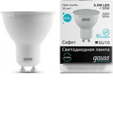 Светодиодная лампа Gauss Elementary GU10 5.5Вт 4100K [13626]