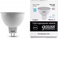 Светодиодная лампочка Gauss Elementary MR16 GU5.3 9W 6500K 13539