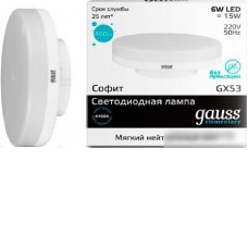 Светодиодная лампа Gauss Elementary GX53 6Вт 4100К [83826]