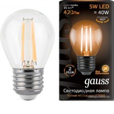 Светодиодная лампа Gauss E27 5Вт 2700К [105802105]