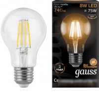 Светодиодная лампа Gauss Filament A60 E27 8 Вт 2700 К 102802108