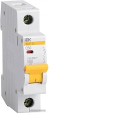Выключатель автоматический IEK ВА 47-29 50А 1P 4.5кА С MVA20-1-050-C