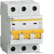 Выключатель автоматический IEK ВА 47-29 6А 3P 4.5кА С MVA20-3-006-C