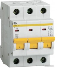 Выключатель автоматический IEK ВА47-29 10А 3Р 4,5кА С MVA20-3-010-C
