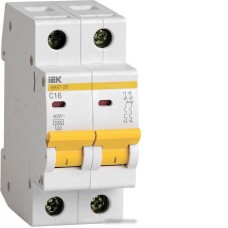 Выключатель автоматический IEK ВА47-29 16А 2Р 4.5кА С MVA20-2-016-C