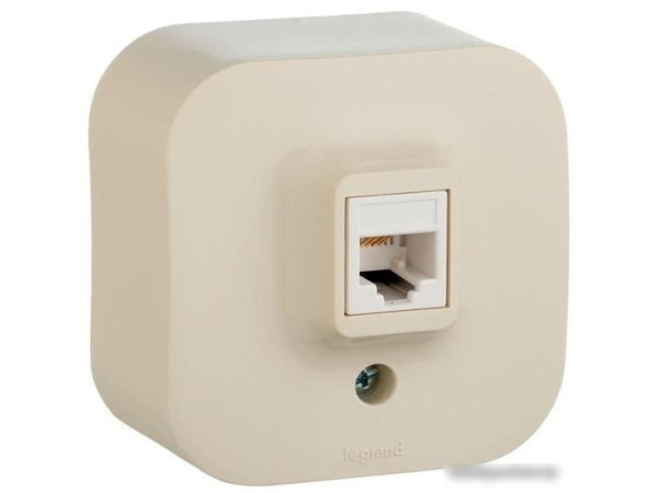 Розетка телефонная Legrand Quteo 782244 (слоновая кость)