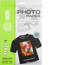 Термотрансфер CACTUS Термотрансферная A4 300 г/кв.м. 10 листов (CS-TD30010)