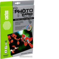 Фотобумага CACTUS Глянцвая А4 200 г/м2 20 листов (CS-GA420020)