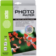 Фотобумага CACTUS Глянцевая A5 230 г/кв.м. 50 листов (CS-GA523050)