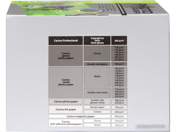 Фотобумага CACTUS Глянцевая A6 180 г/кв.м. 500 листов (CS-GA6180500)