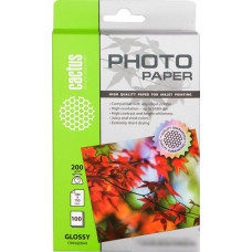 Фотобумага CACTUS Глянцевая A6 200 г/кв.м. 100 листов (CS-GA6200100)