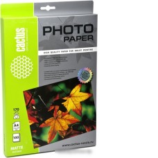 Фотобумага CACTUS Матовая A4 170 г/кв.м. 100 листов (CS-MA4170100)