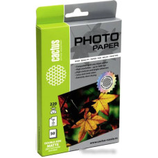 Фотобумага CACTUS Матовая 10x15 220 г/м2 50 листов [CS-MA622050DS]