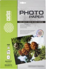 Фотобумага CACTUS Глянцевая магнитная A4 690 г/кв.м. 2 листа (CS-MGA46902)
