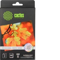 Фотобумага CACTUS Суперглянцевая A6 260 г/кв.м. 50 листов (CS-HGA626050)