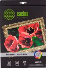 Холст CACTUS Хлопковый холст A4 300 г/кв.м. 10 листов (CS-СA426010)