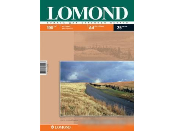 Фотобумага Lomond Матовая двухстороняя А4 100 г/кв.м. 25 листов (0102038)