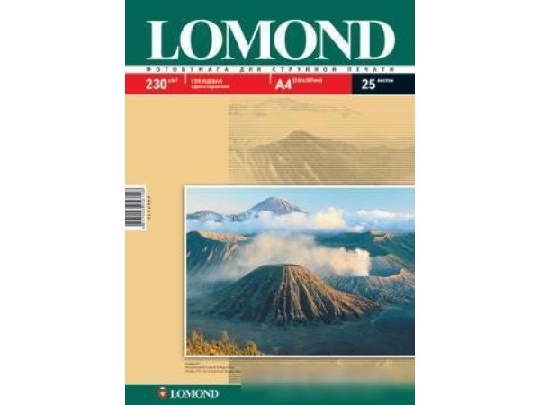 Фотобумага Lomond Глянцевая А4 230 г/кв.м. 25 листов (0102049)