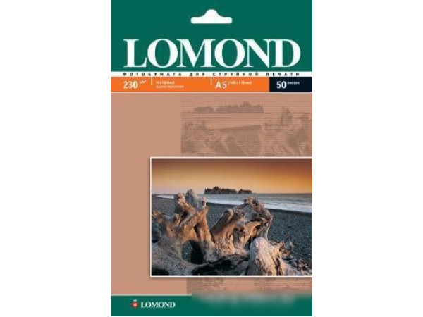 Фотобумага Lomond Матовая А5 230 г/кв.м. 50 листов (0102069)