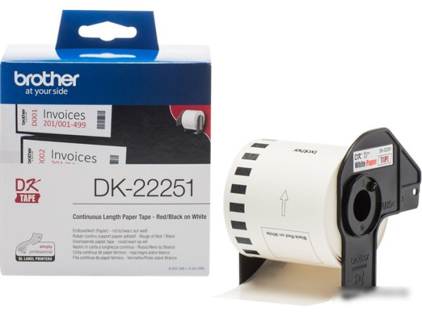 Самоклеящаяся термобумага Brother DK-22251 (62 мм, 15.24 м)